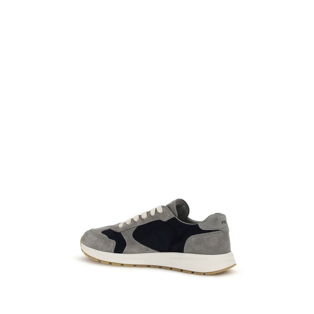 Prada Blue Calf Leather Bos Taurus Athletic Sneakers | Regal Royce