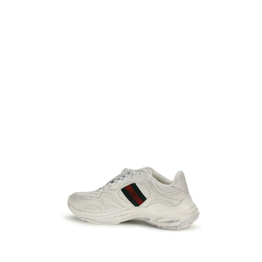Gucci White Calf Leather Bos Taurus Athletic Sneakers | Regal Royce