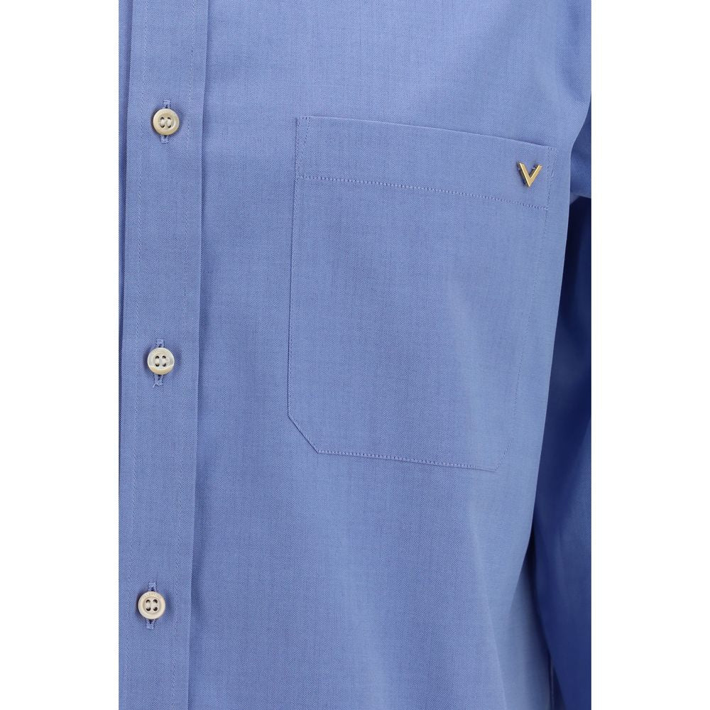 Valentino Blue Cotton Shirt | Regal Royce