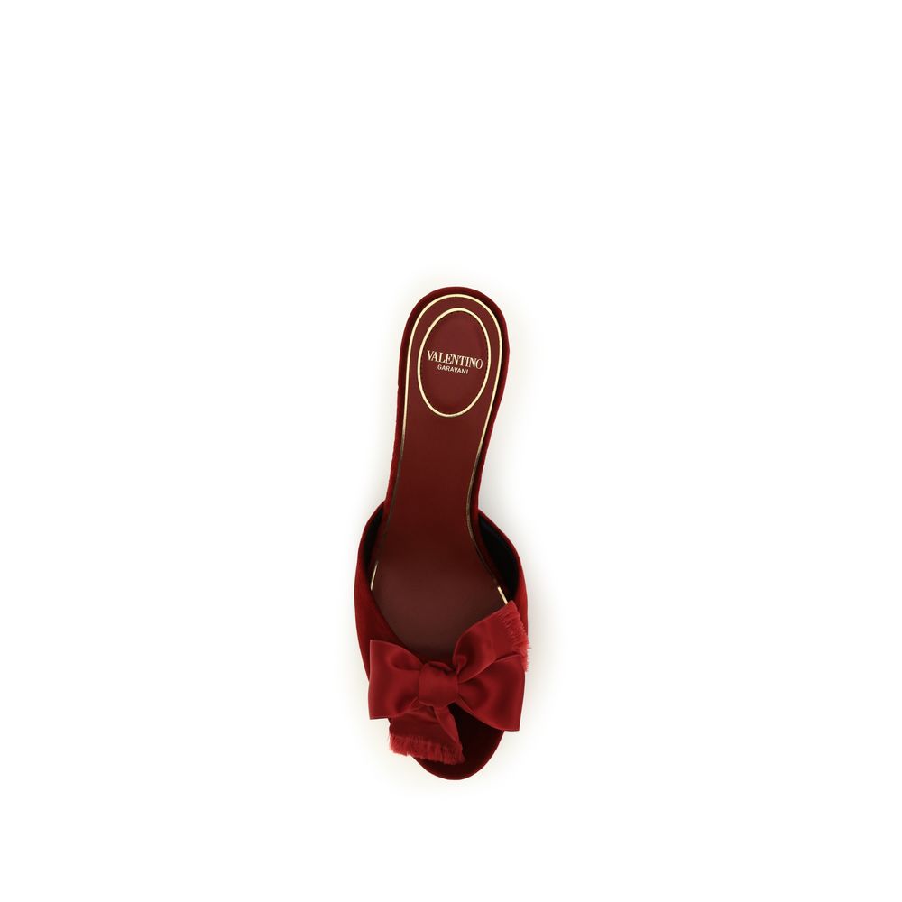 Valentino Garavani Multicolor Calf Leather Bos Taurus Flat Sandals