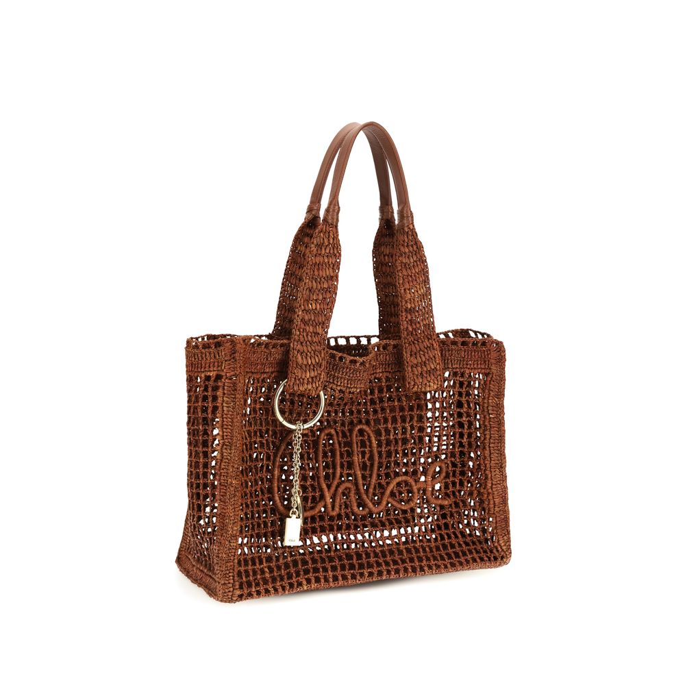 Chloé Brown Raffia Shoulder Bag | Regal Royce