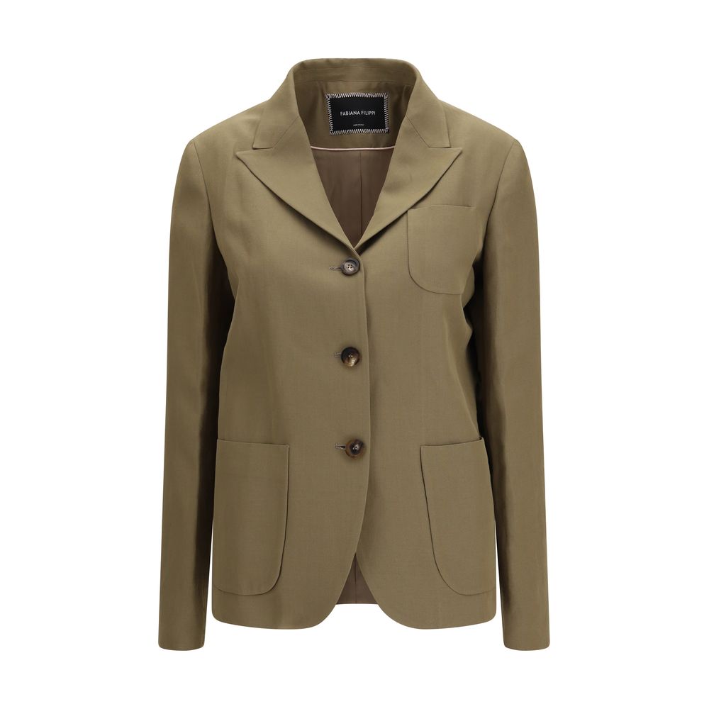 Fabiana Filippi Brown Viscose Blazer | Regal Royce
