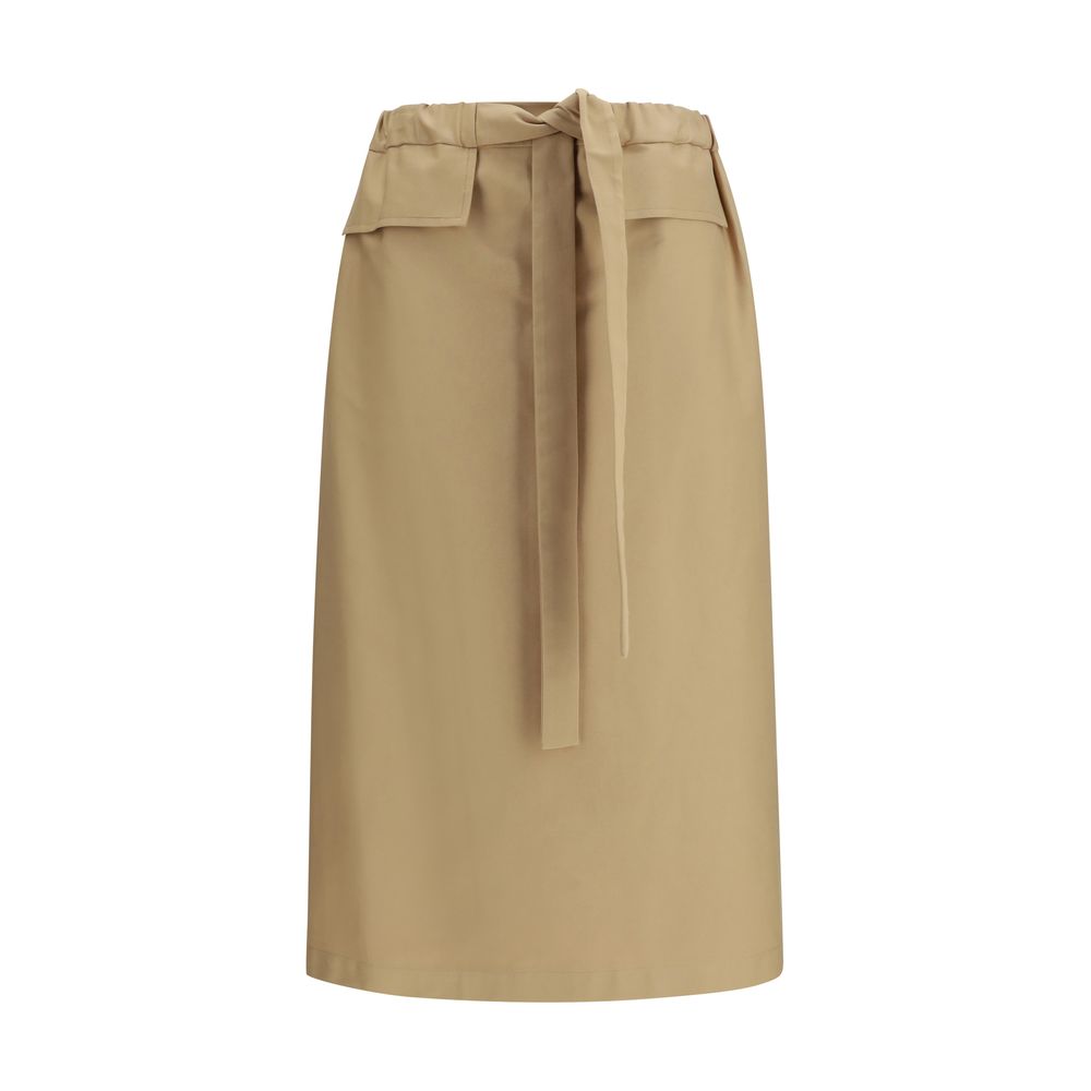 Fabiana Filippi Beige Cotton Midi Skirt | Regal Royce