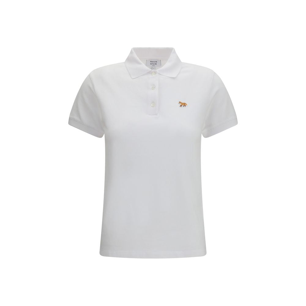 Maison Kitsuné White Cotton Polo Shirt | Regal Royce