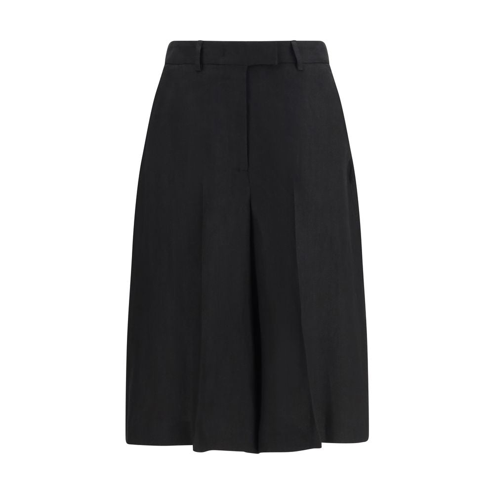Lardini Black Viscose Bermuda Shorts | Regal Royce