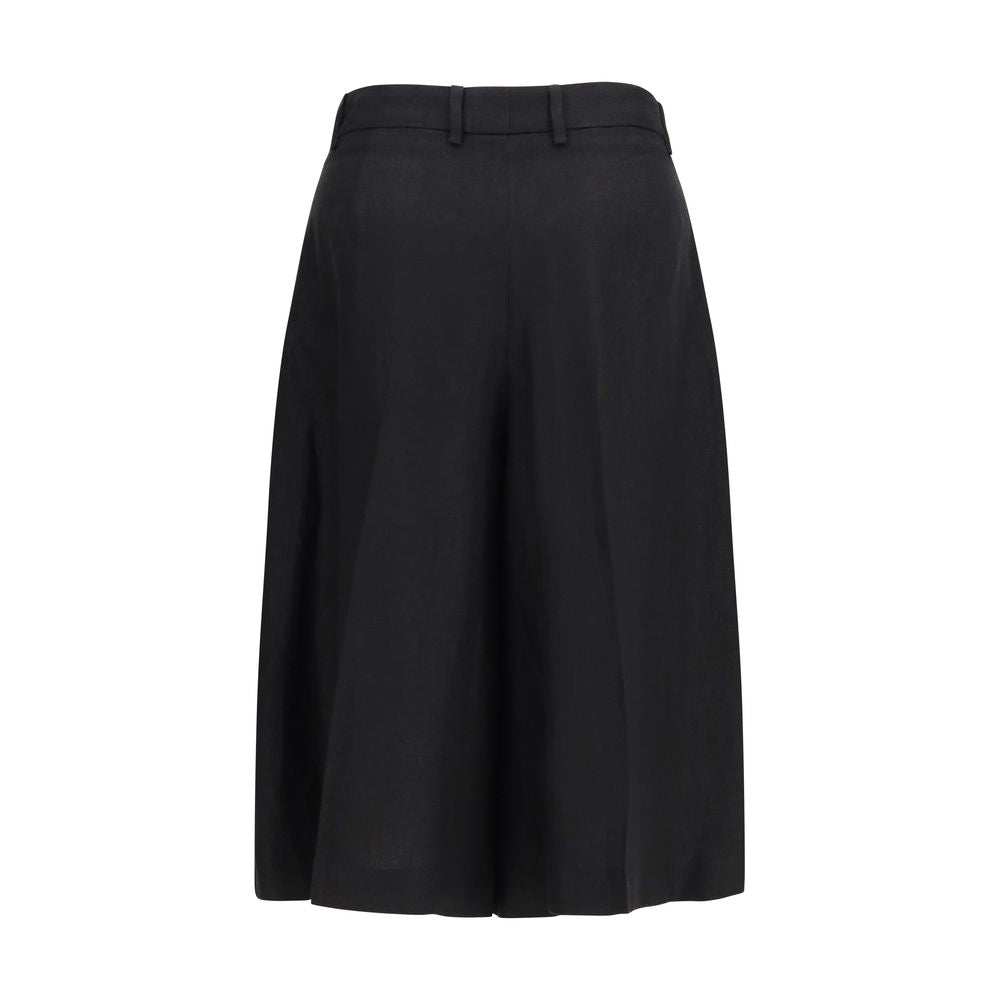Lardini Black Viscose Bermuda Shorts | Regal Royce