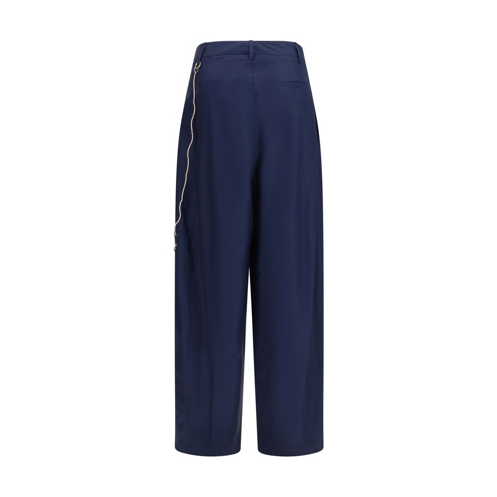 Darkpark Blue Cotton Casual Pants | Regal Royce
