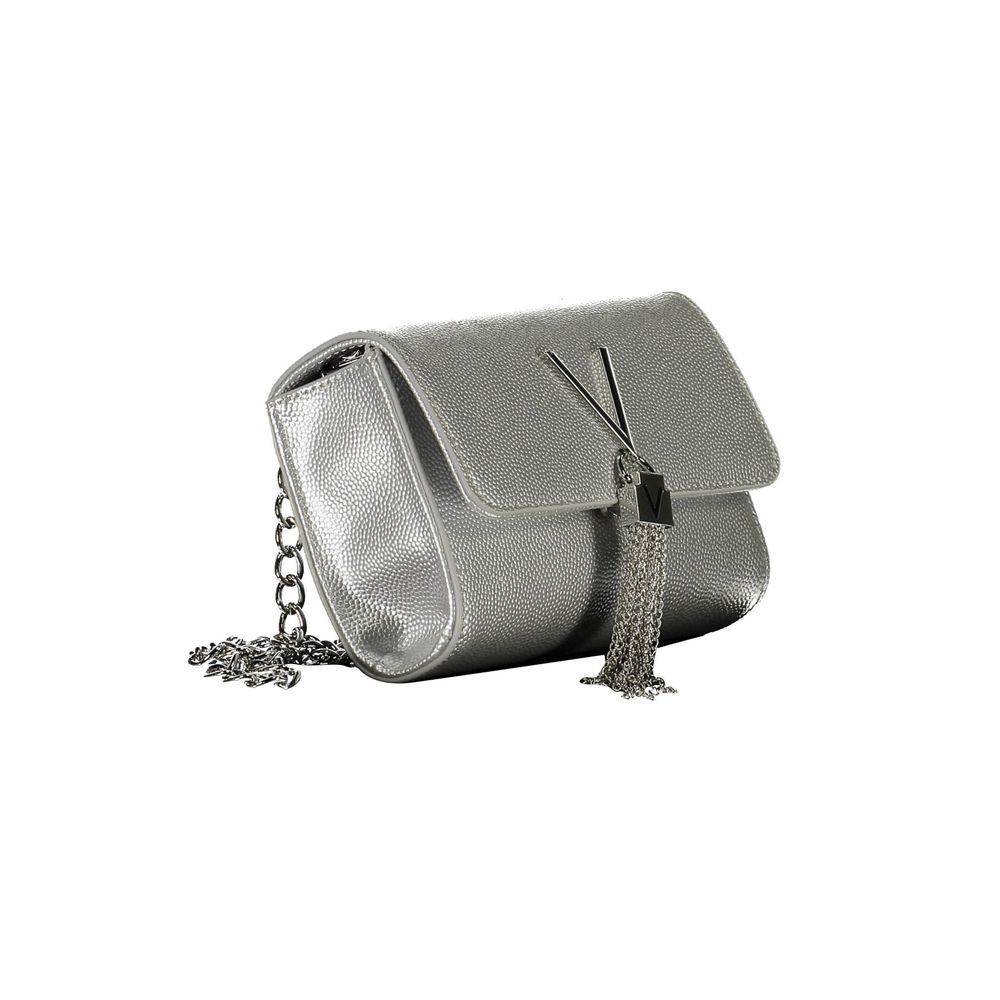 Mario Valentino Silver Polyurethane Women Bag | Regal Royce