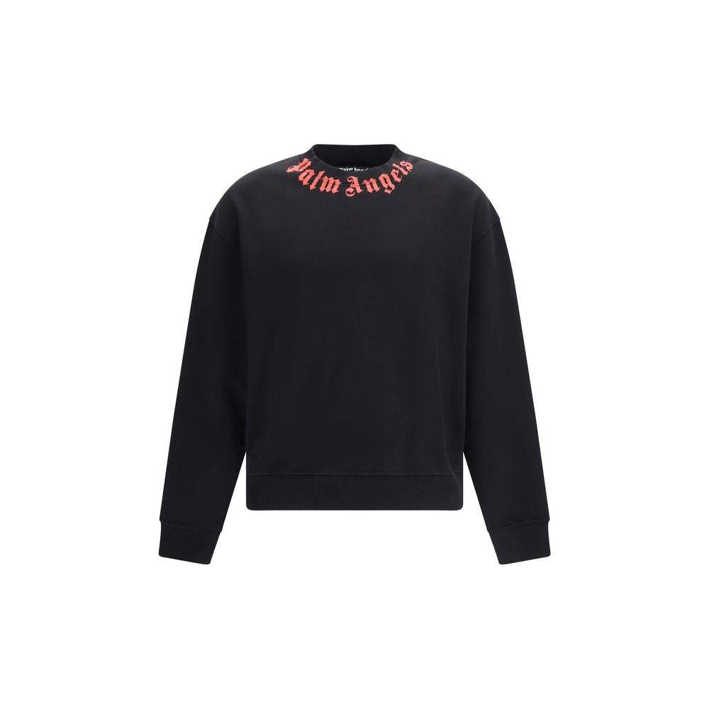 Palm Angels Black Cotton Sweatshirt | Regal Royce