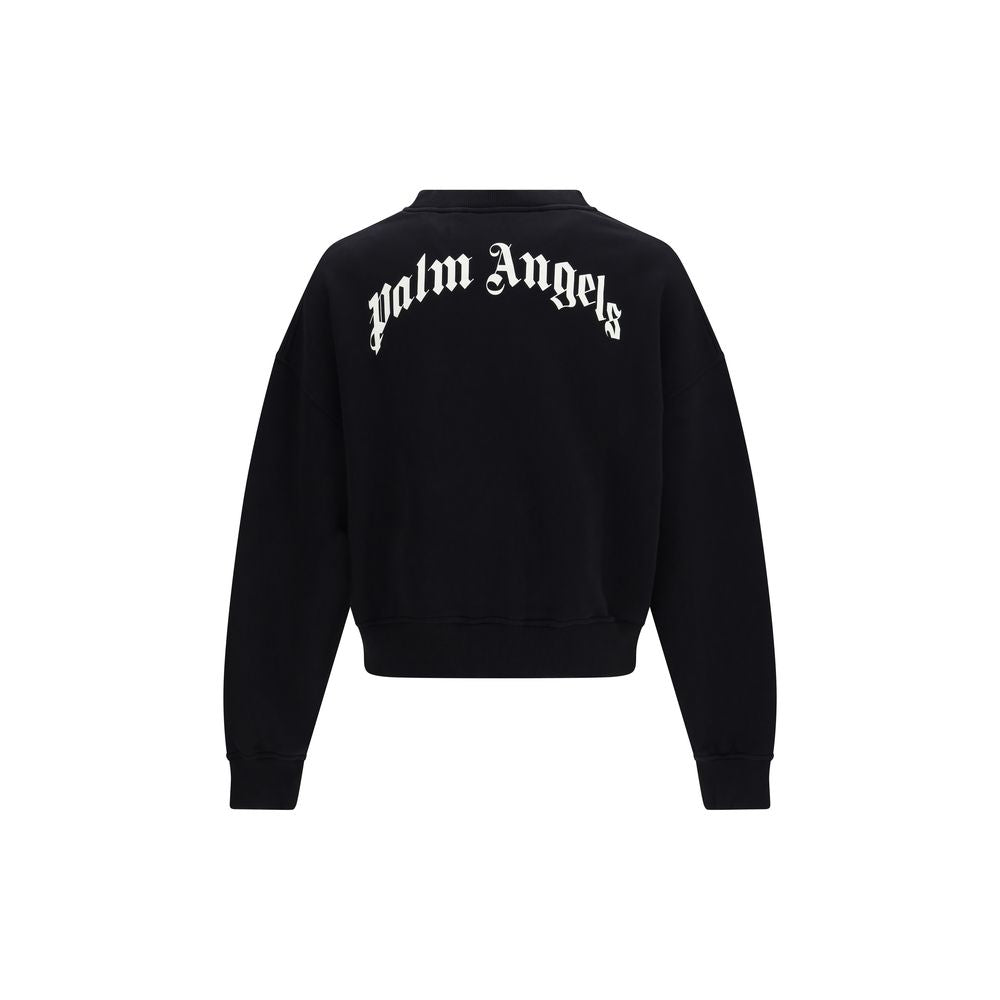Palm Angels Black Cotton Sweatshirt | Regal Royce