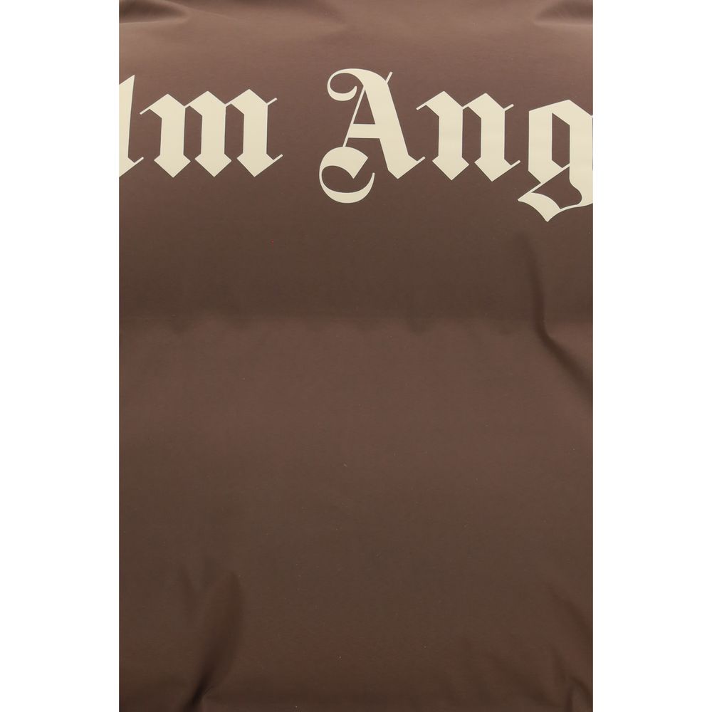 Palm Angels Brown Polyamide Full-Length Jacket | Regal Royce