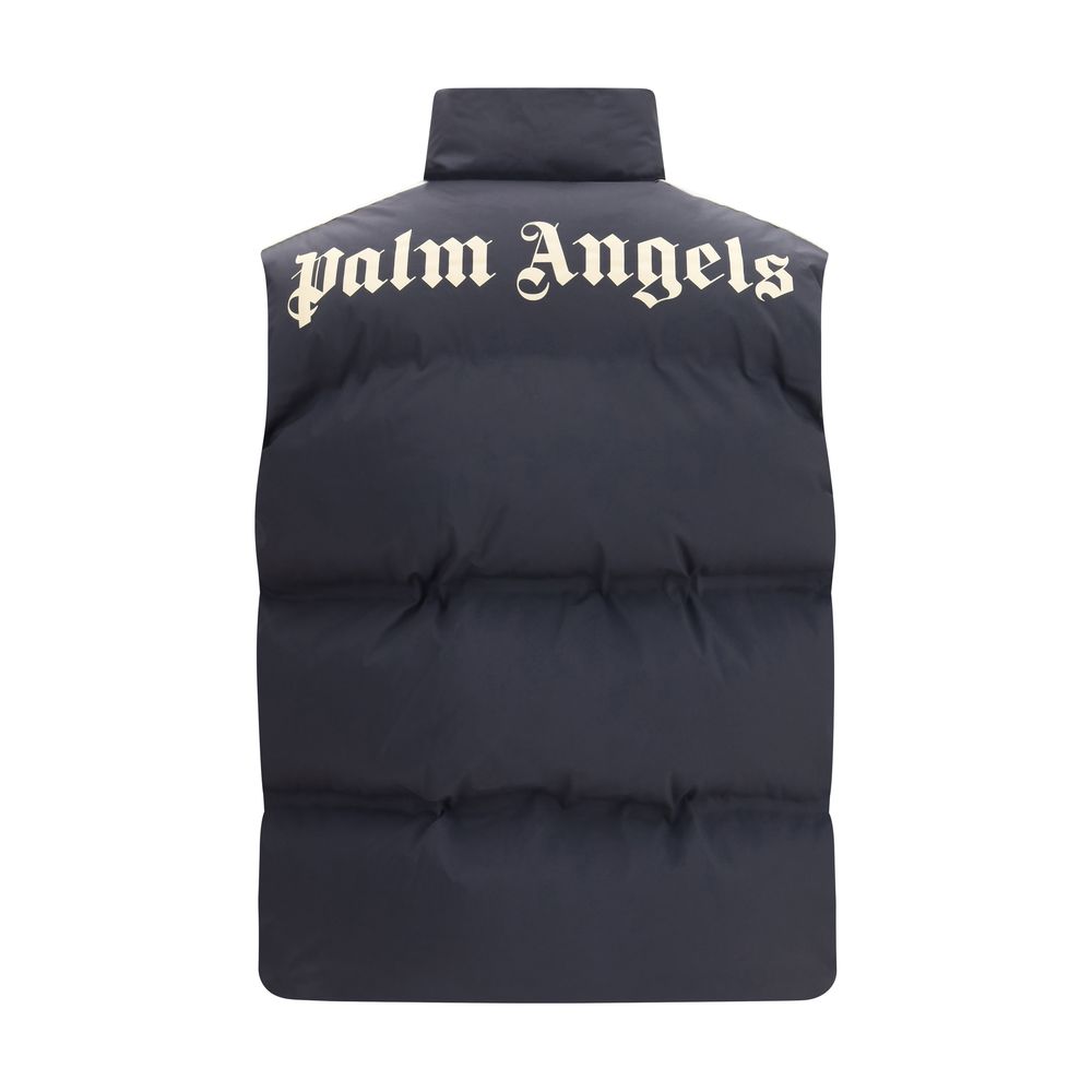 Palm Angels Black Polyamide Sleeveless Jacket | Regal Royce