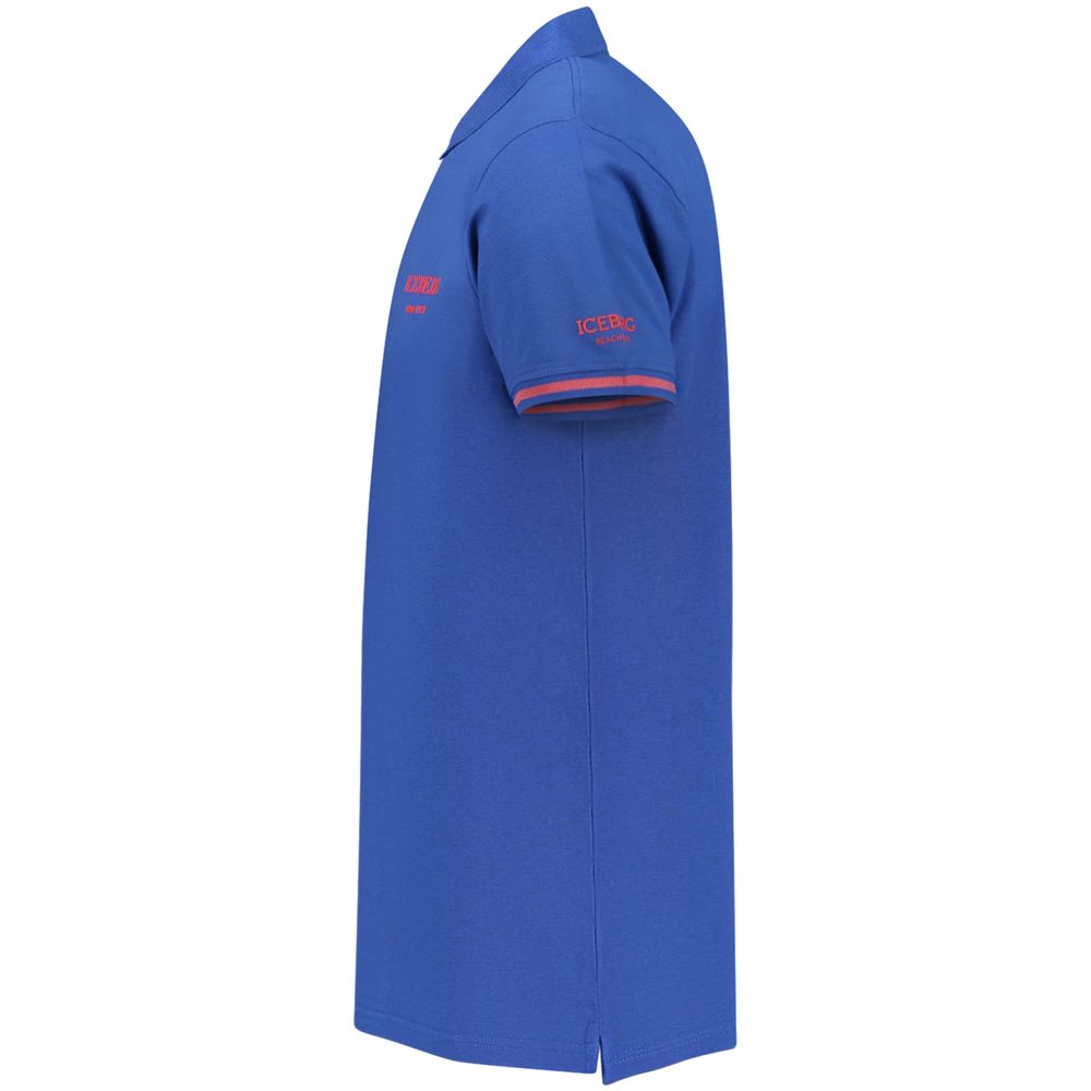 Iceberg Blue Cotton Men's Polo Shirt | Regal Royce