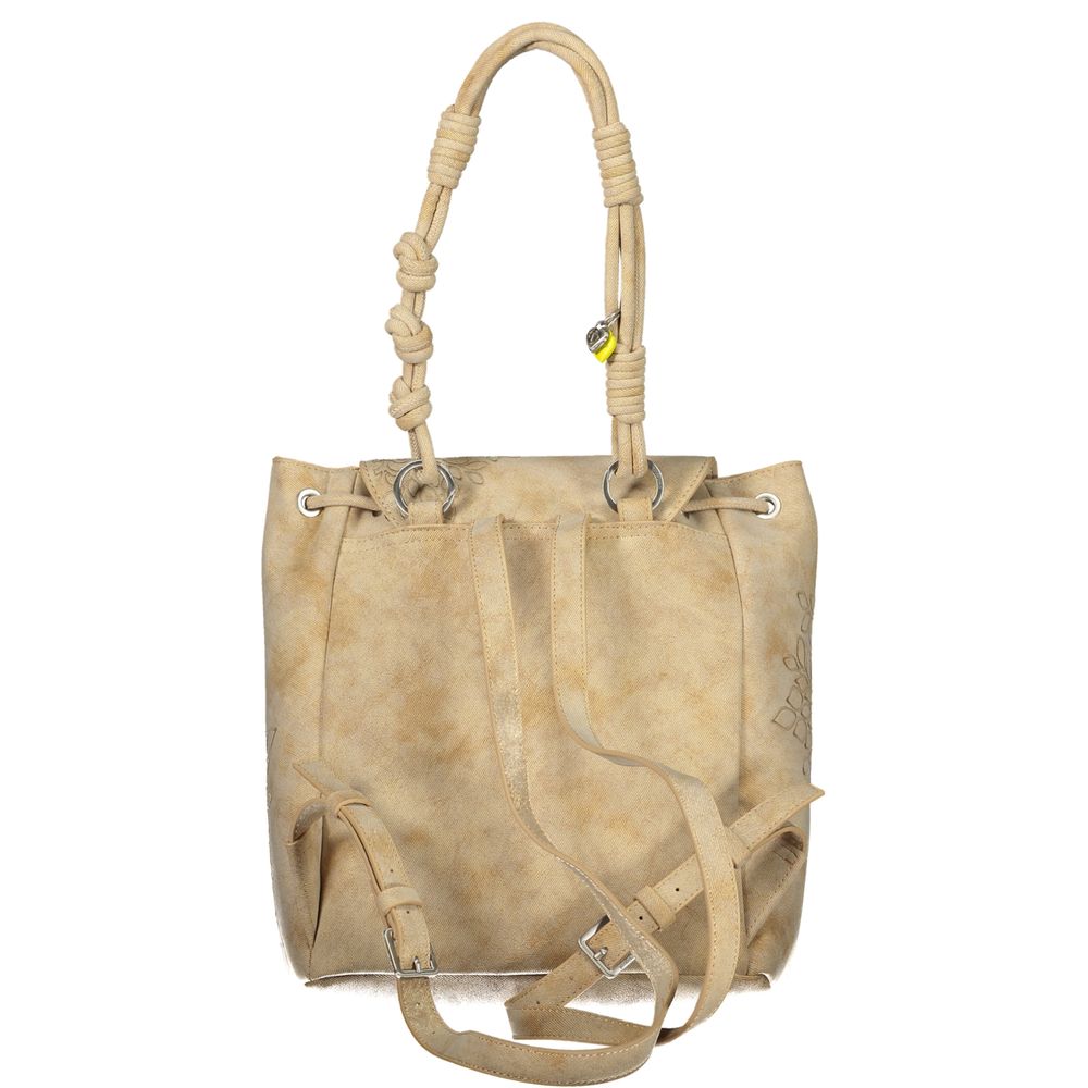 Desigual Beige Polyurethane Women's Backpack | Regal Royce