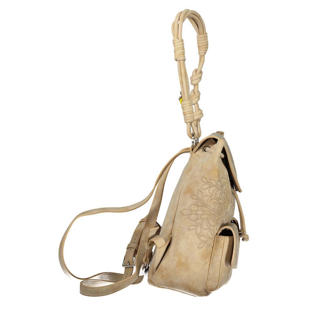 Desigual Beige Polyurethane Women's Backpack | Regal Royce