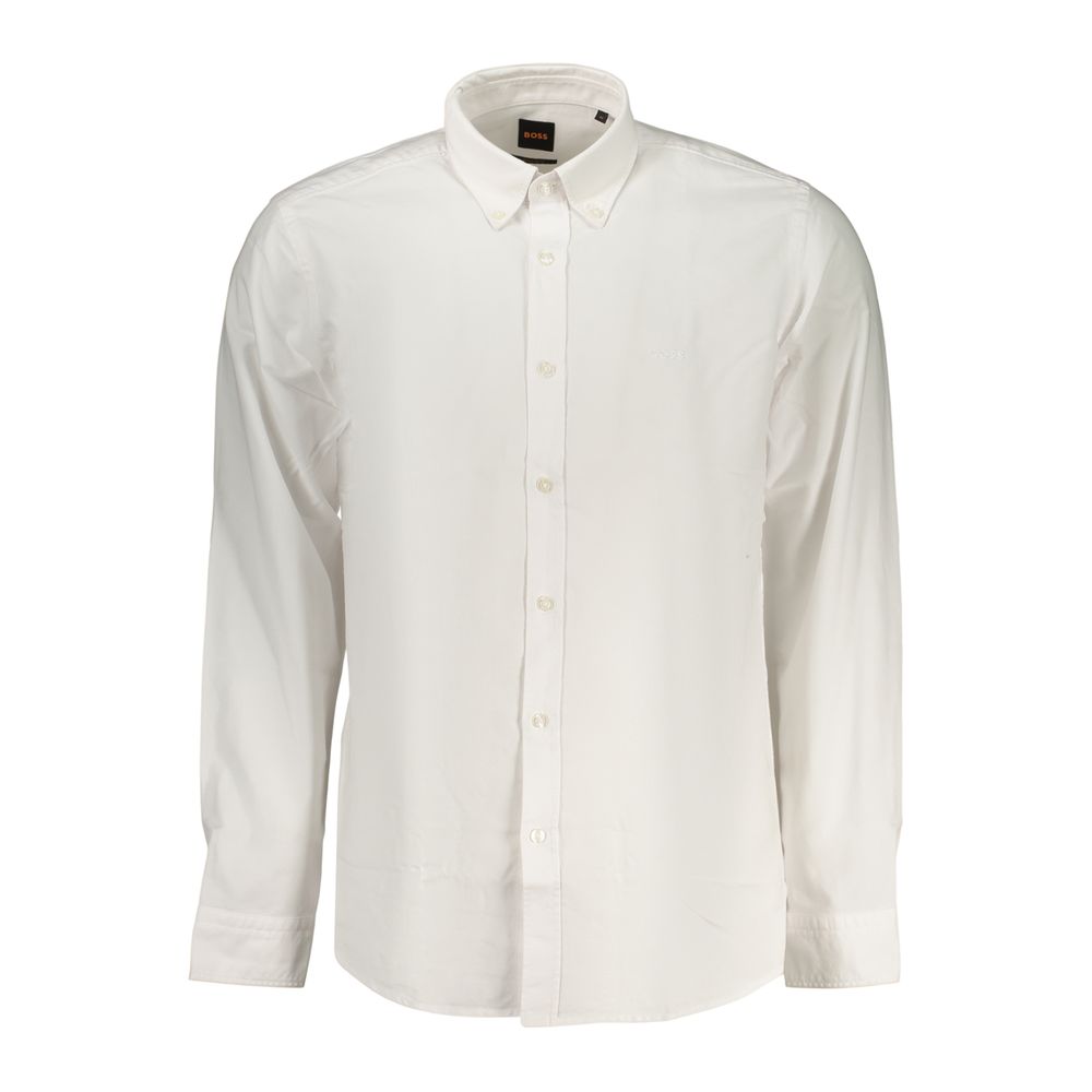Hugo Boss White Cotton Men's Shirt | Regal Royce