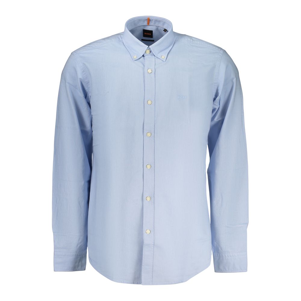 Hugo Boss Azzurro Cotton Men Shirt | Regal Royce