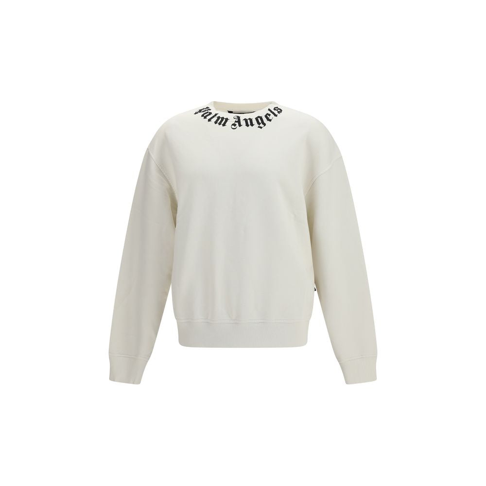 Palm Angels White Cotton Sweatshirt | Regal Royce