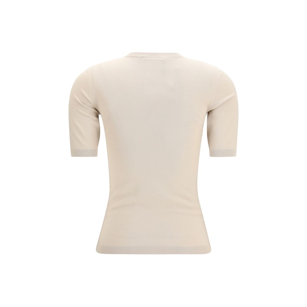 Max Mara Beige Viscose T-Shirt | Regal Royce