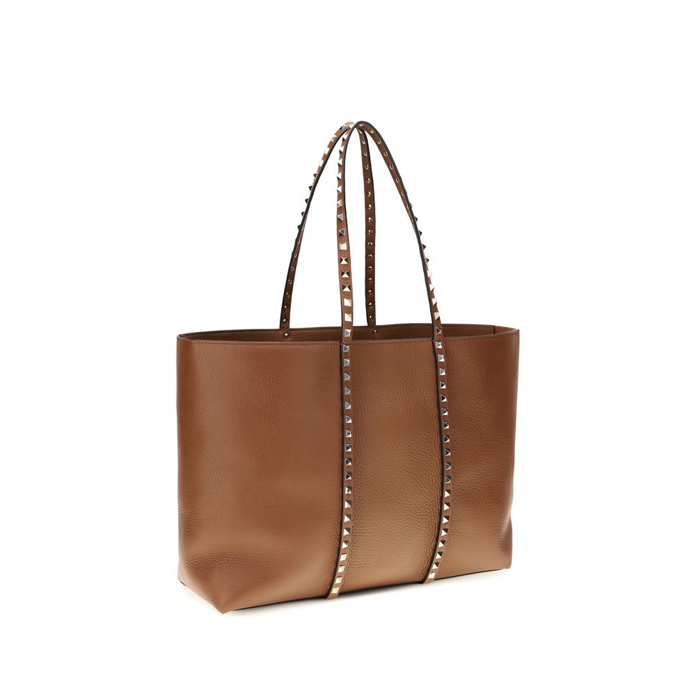 Valentino Garavani Brown Calf Leather Bos Taurus Shoulder Bag | Regal Royce