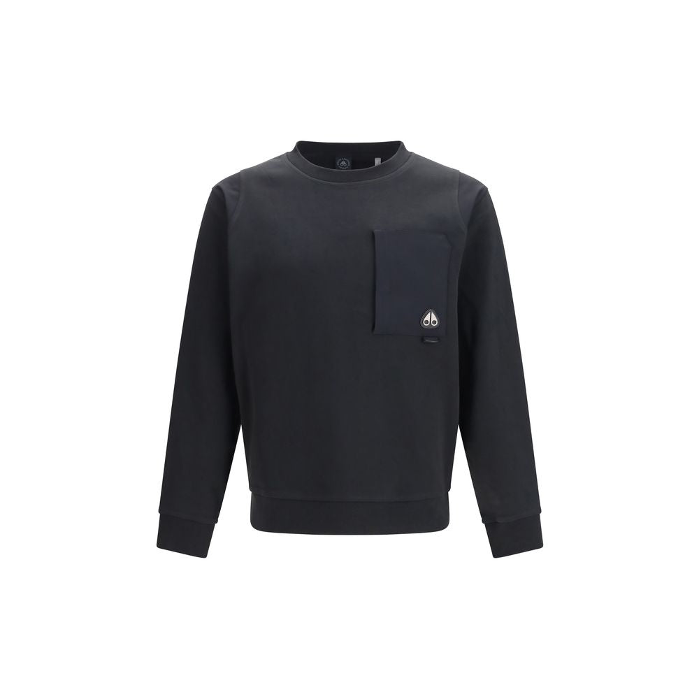 Moose Knuckles Black Cotton Sweatshirt | Regal Royce