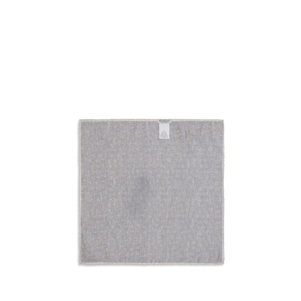 Brunello Cucinelli Gray Silk Scarf | Regal Royce