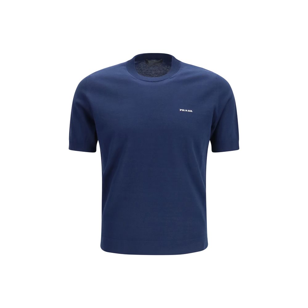 Prada Blue Cotton T-Shirt | Regal Royce