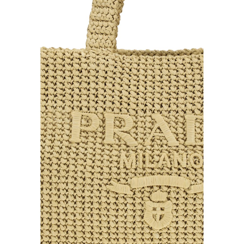 Prada Beige Raffia Shoulder Bag | Regal Royce