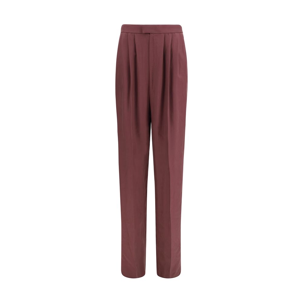 Saint Laurent Purple Silk Dress Pants | Regal Royce