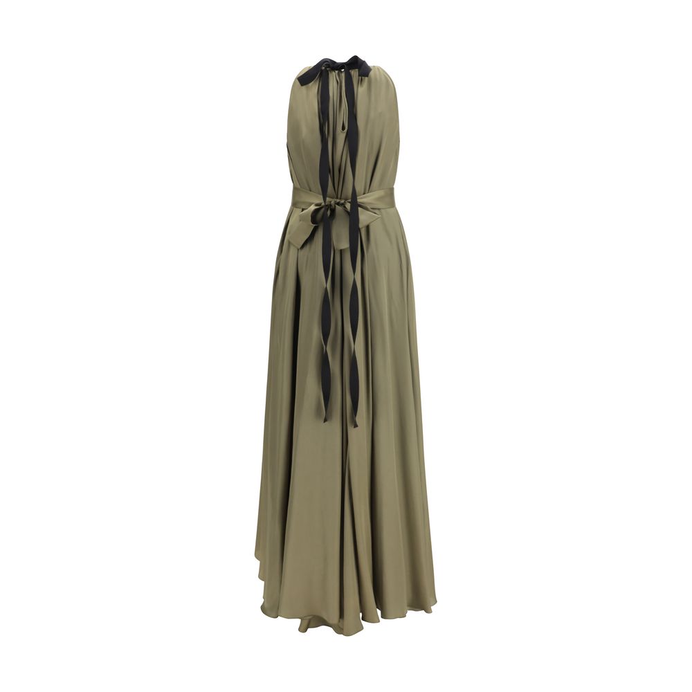 SA SU PHI Bicolor Polyester Long Dress | Regal Royce