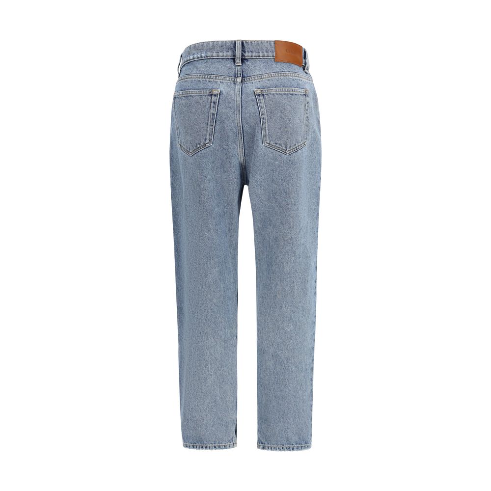 Chloé Blue Cotton Tapered Jeans | Regal Royce