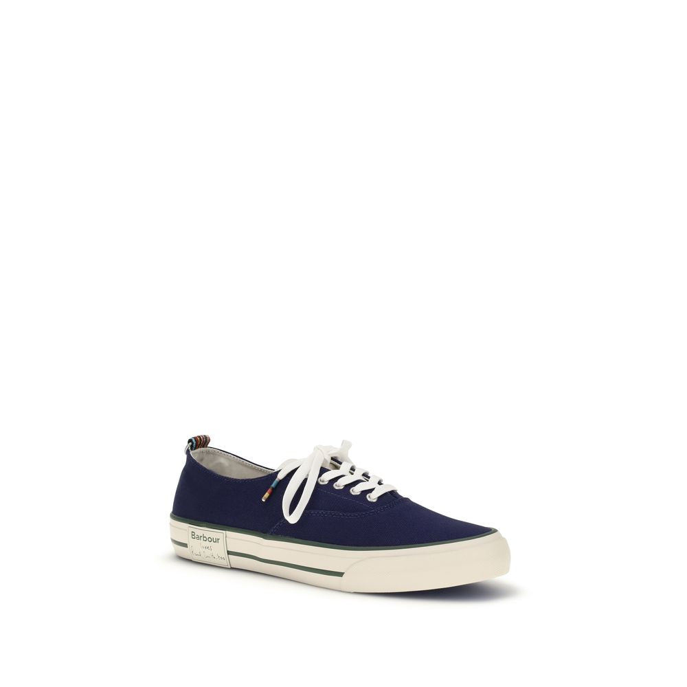 Barbour Blue Cotton Low Top Sneakers | Regal Royce