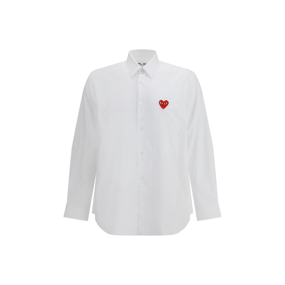 Comme Des Garçons Play White Cotton Dress Shirt | Regal Royce
