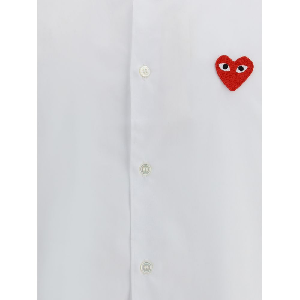 Comme Des Garçons Play White Cotton Dress Shirt | Regal Royce