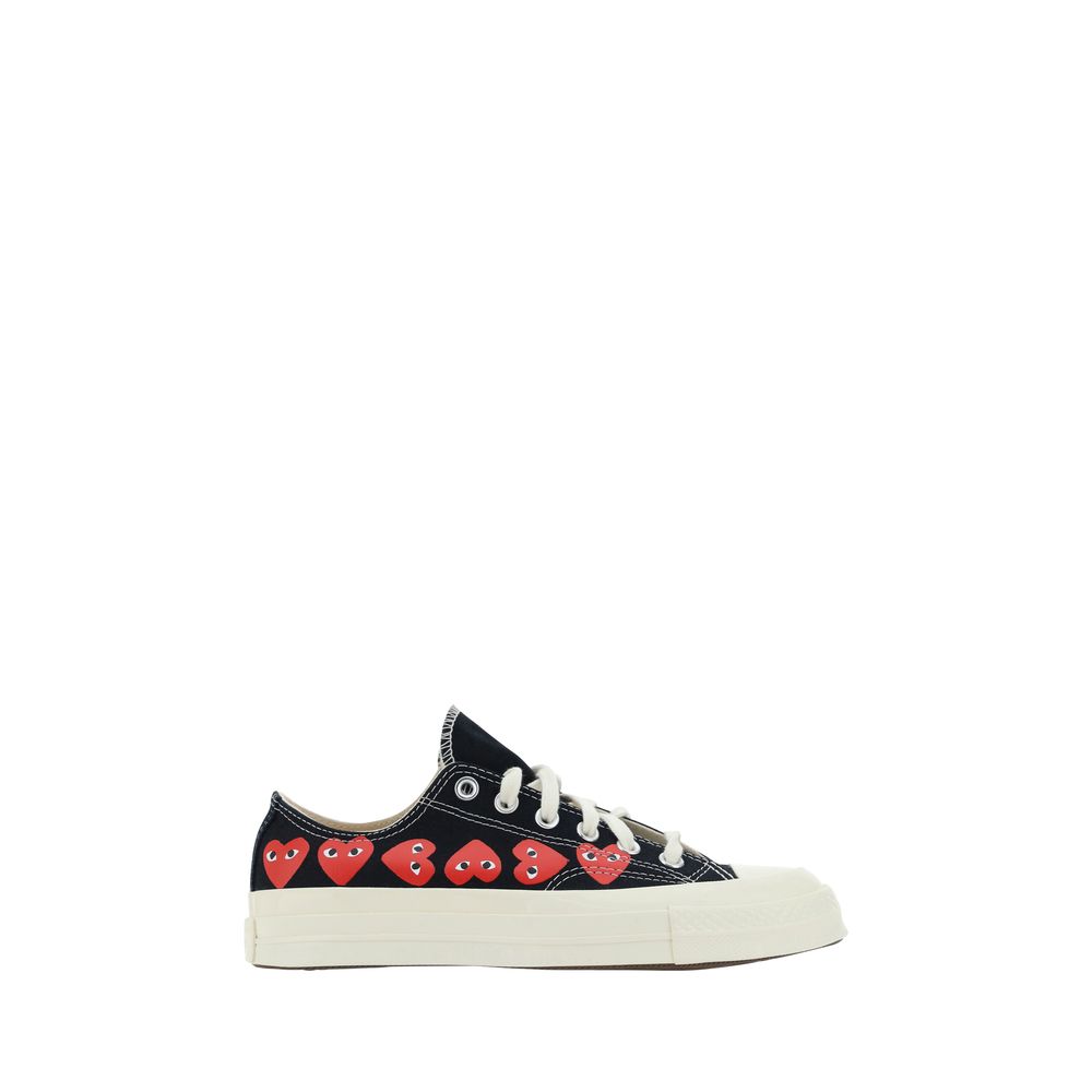 Comme Des Garçons Play x Converse Black Canvas Low Top Sneakers | Regal Royce