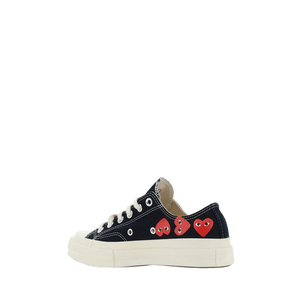 Comme Des Garçons Play x Converse Black Canvas Low Top Sneakers | Regal Royce