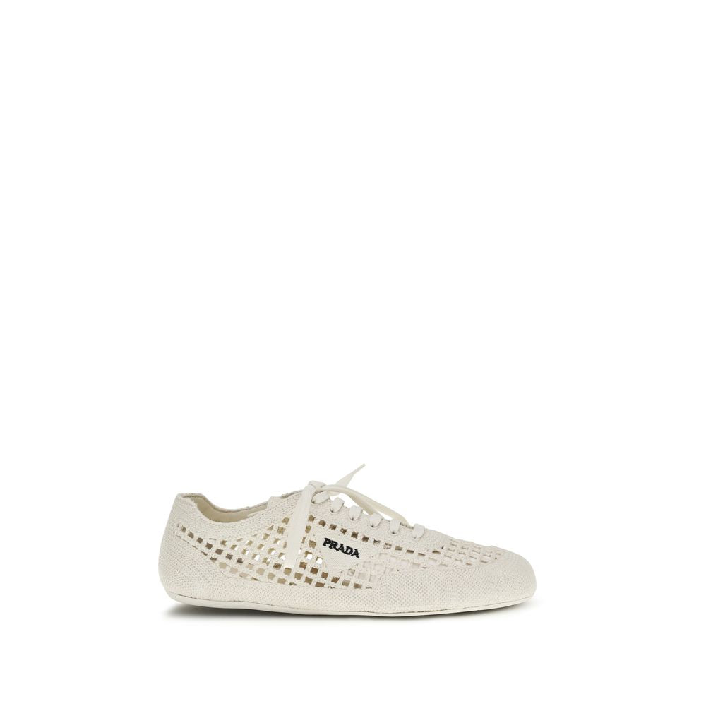 Prada Beige Fabric Low Top Sneakers | Regal Royce