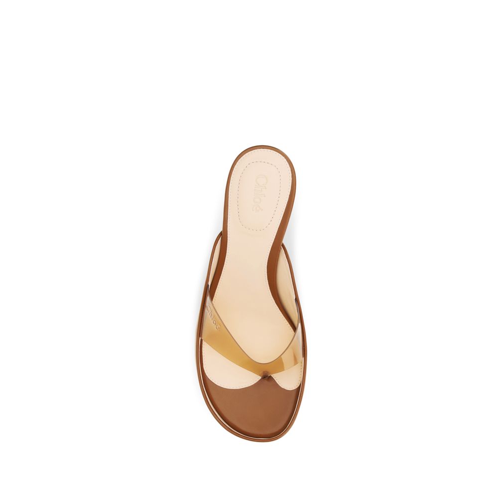 Chloé Brown Calf Leather Bos Taurus Stiletto Heel Sandals | Regal Royce