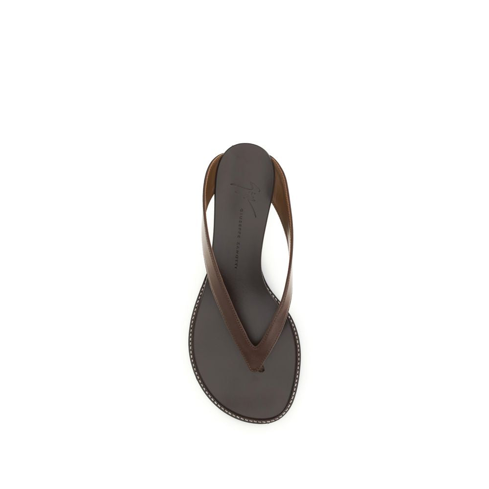 Giuseppe Zanotti Brown Calf Leather Bos Taurus Platform Sandals | Regal Royce
