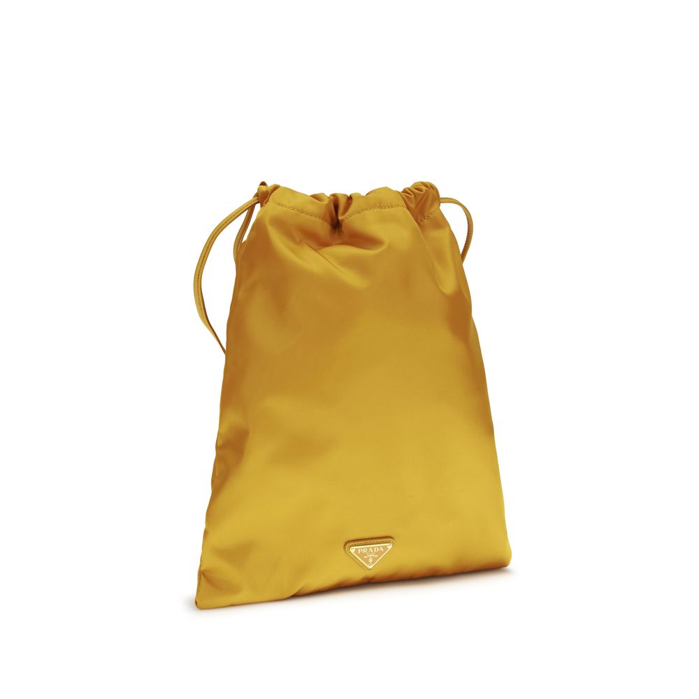 Prada Orange Recycled Polyamide Clutch Bag | Regal Royce