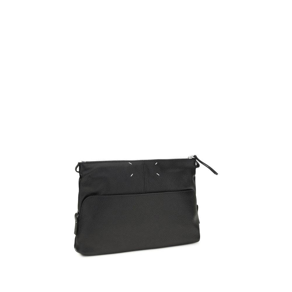 Maison Margiela Black Calf Leather Bos Taurus Clutch Bag | Regal Royce