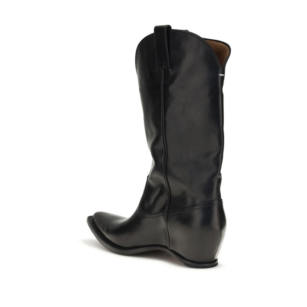 Maison Margiela Black Calf Leather Bos Taurus Boots | Regal Royce