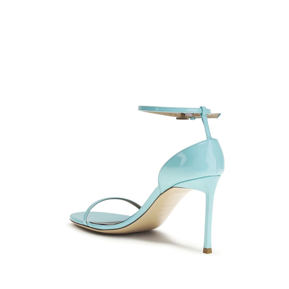 Tom Ford Blue Calf Leather Bos Taurus Stiletto Heel Sandals | Regal Royce