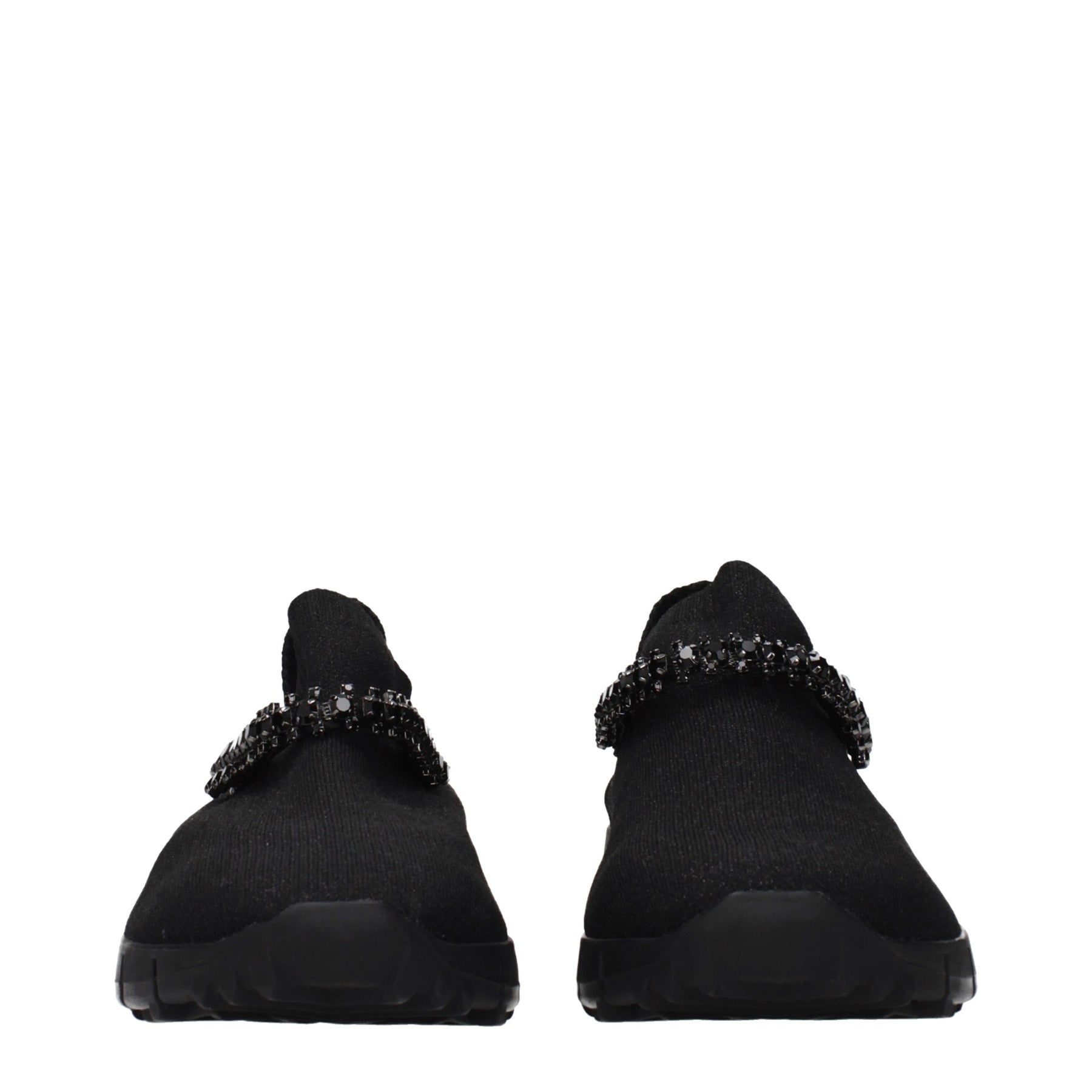 Jimmy Choo Black Fabric Slip-On Loafers | Regal Royce