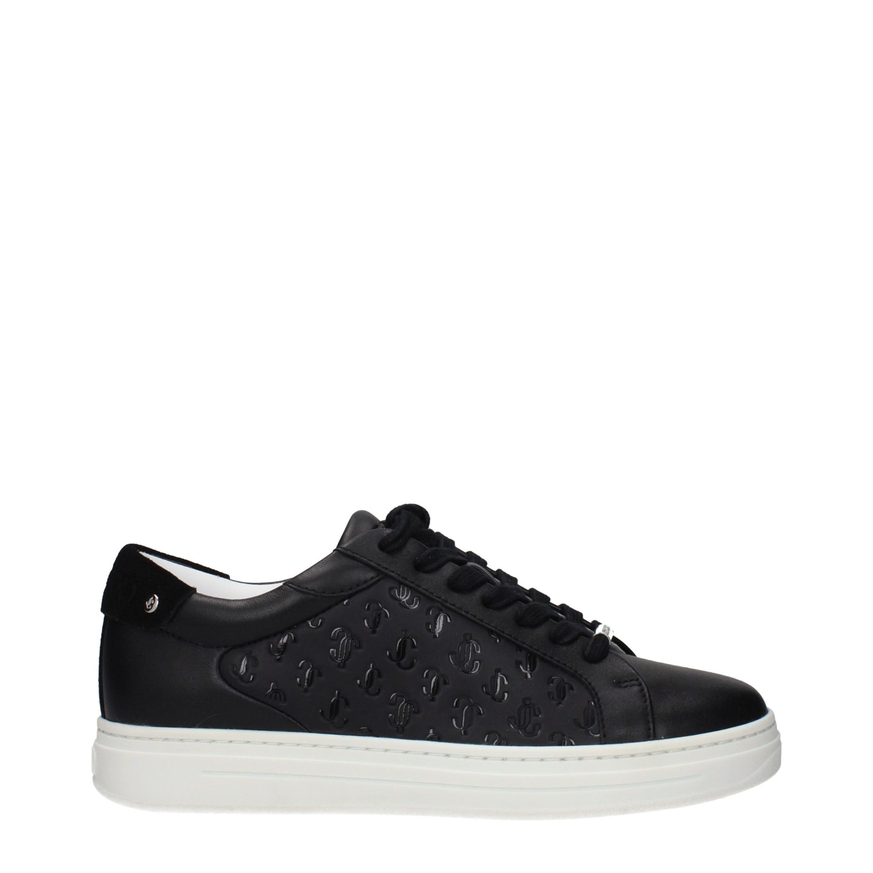 Jimmy Choo Black Leather Low Top Sneakers | Regal Royce