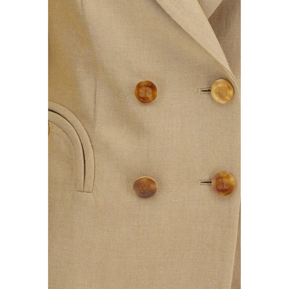 Blazé Milano Beige Linen Blazer | Regal Royce