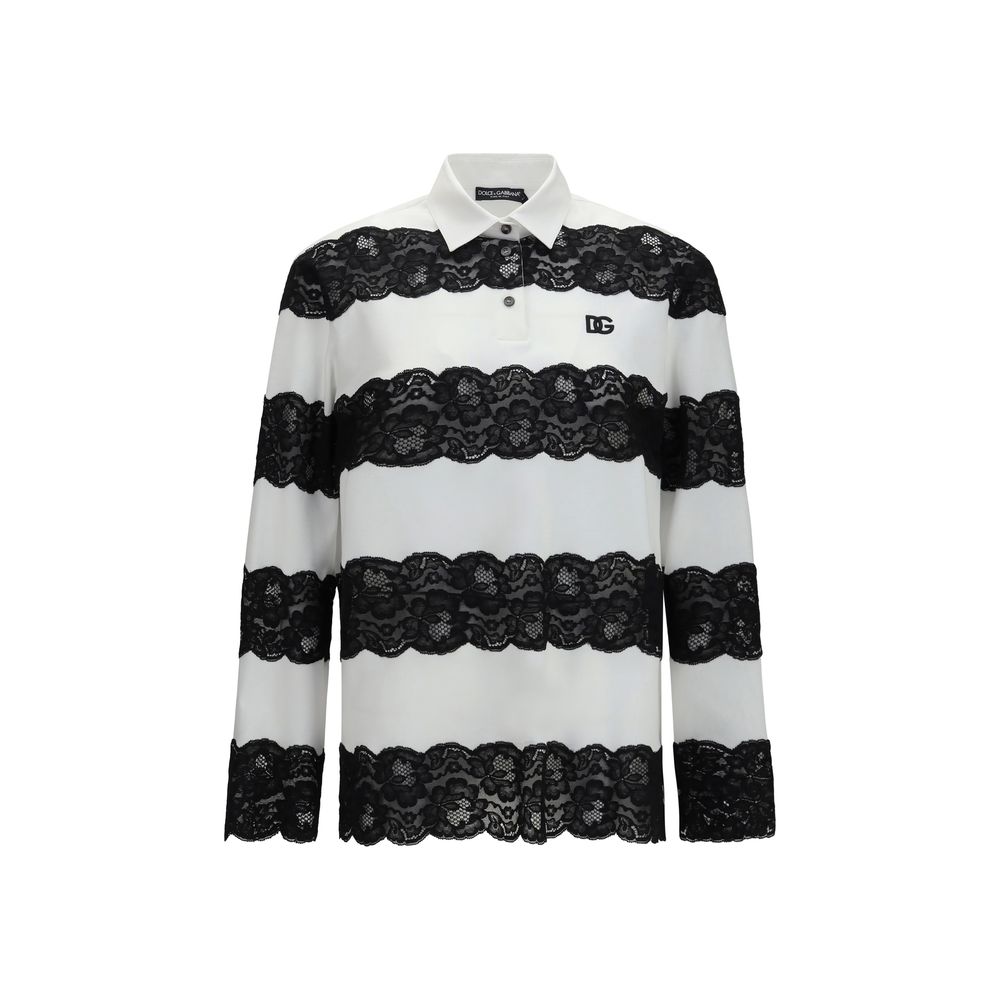 Dolce & Gabbana White Cotton Polo Shirt | Regal Royce