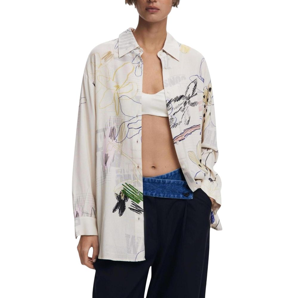 Desigual Beige Viscose Blouse | Regal Royce