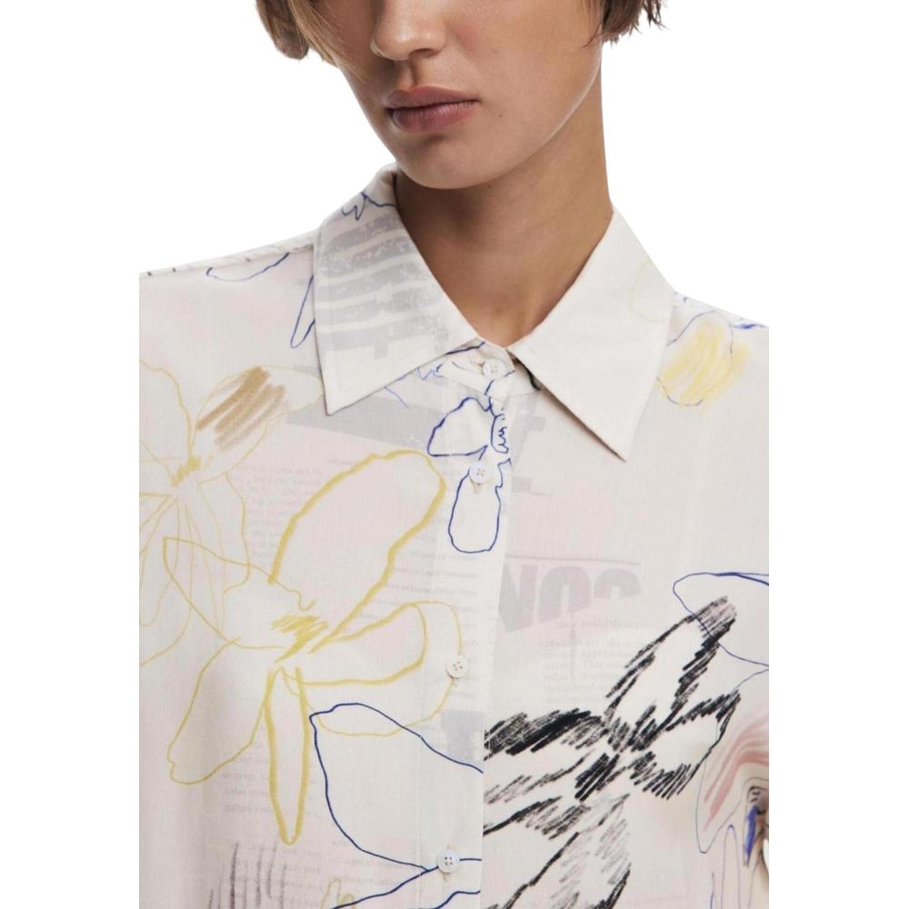 Desigual Beige Viscose Blouse | Regal Royce