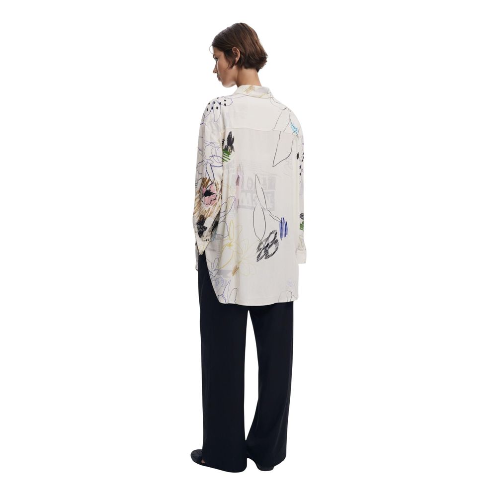 Desigual Beige Viscose Blouse | Regal Royce